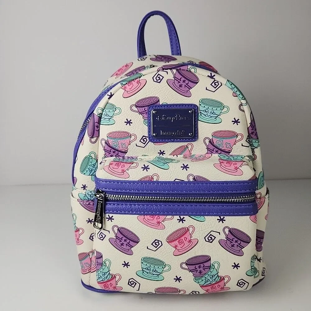 Disney Parks Loungefly Alice in Wonderland Mad Tea Party Teacups Mini Backpack - Picture 1 of 12